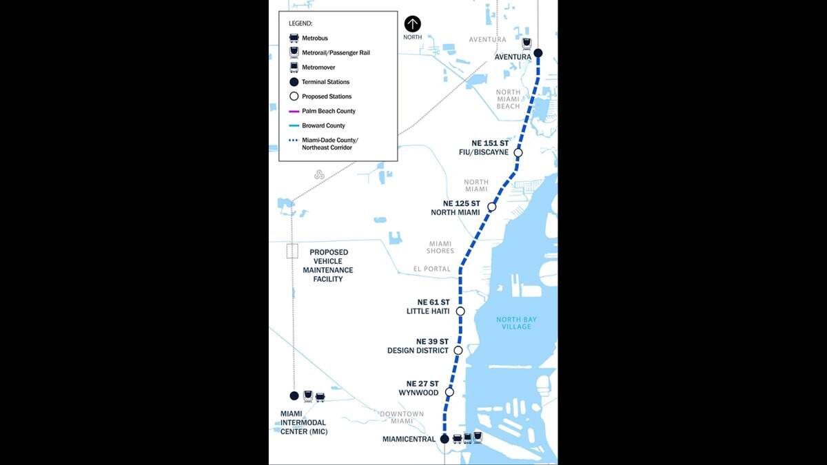 The Coastal Link rail project, which is also known as the Northeast Corridor project, is a proposed joint venture between Brightline and Miami-Dade County.
